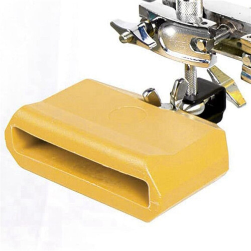 5X Bloco de 5 Polegadas, Bloco de PercussãO Musical de PláStico CompatíVel com Instrumento de Bateria Latina (Amarelo)