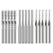 Frees Graveerbits Set 15-Delige CNC-Frezen voor Houtbewerking Acryl Snijden 3,175 / 2 mm Schacht Carbide Frees