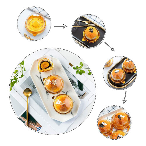 Caixa para Cupcake de Plástico Transparente com 200 Peças Redondas para Bolinhos Mooncake Caixa para Sobremesas e Bolinhos. 1