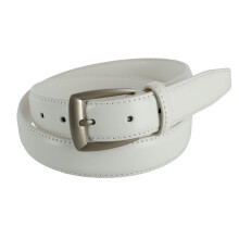 CTM Men's 32 mm Wide Basic Leather Dress Belt