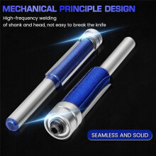 4PC Straight Router Bits1/4 Inch Shank,Bottom Top Bearing Flush Trim Router Bit Set Flush Cut Router Bit for Woodworking