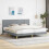 VidaXL vidaXL Bed Frame with Headboard Light Grey 180 x 200 cm Fabric 1