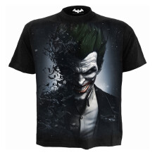 (S, Black) DC Comics Unisex Adult Batman & Joker Back Print T-Shirt