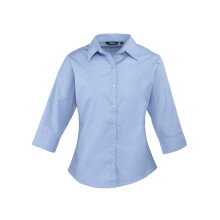 (22 UK, Mid Blue) Premier Womens/Ladies Poplin 3/4 Sleeve Shirt