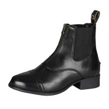 (12 UK Child, Black) Dublin Childrens/Kids Foundation II Leather Zip Jodhpur Boots
