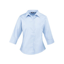(16 UK, Light Blue) Premier Womens/Ladies Poplin 3/4 Sleeve Shirt