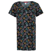 5 More Minutes Women's Hearts V-Neck Short Sleeve Night Shirt