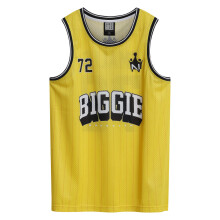 (XL, Yellow) Amplified Mens Notorious Big Basketball Jersey