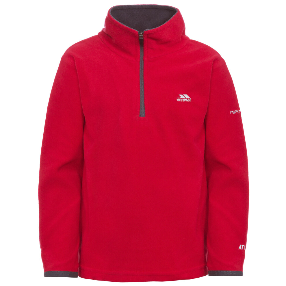 Trespass Men's Red Boy's Etto Half Zip Fleece Top In | Size: 9-10 Years - Image 3