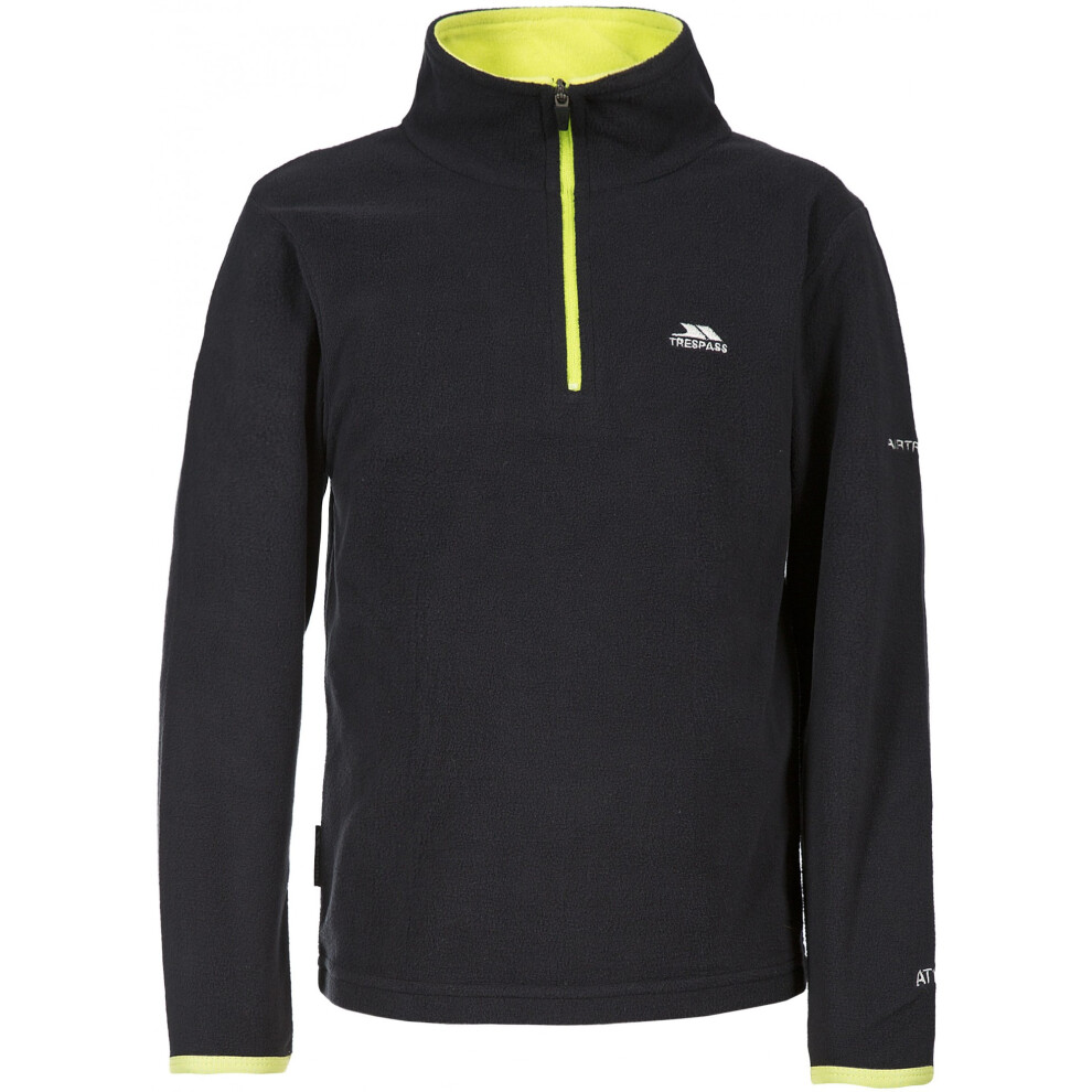 Trespass (7/8 Years, Black) Childrens Boys Etto Half Zip Fleece Top - Image 4