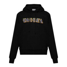 (XL, Black) Diesel Mens Pixel Logo Hoodie