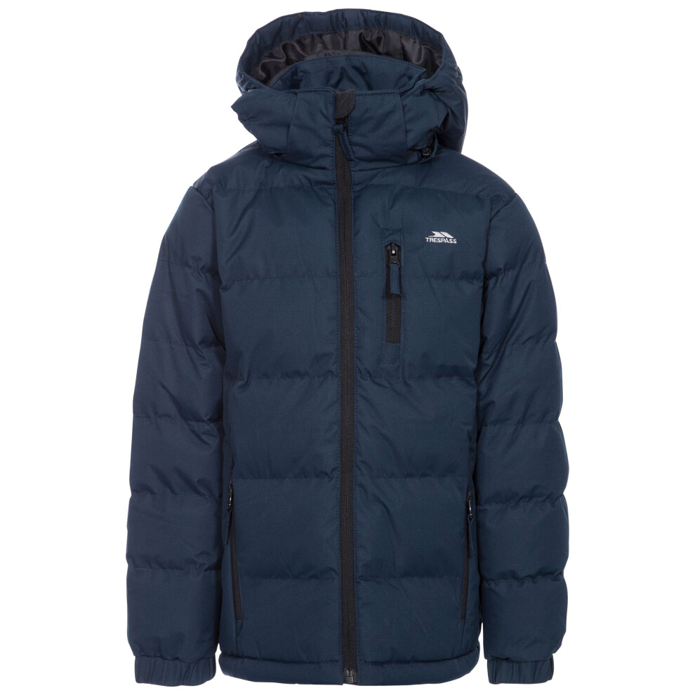 Trespass (7/8, Navy) Boys Tuff Hooded Jacket