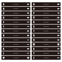 26 Pcs/Set Record Dividers A-Z Alphabet Dividers Black Vinyl Record Separator for Album CD DVD Bookshelf Organizer