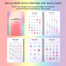 12 Month Weight Loss Journal for Women, Pounds Lost and Body Measurements Tracker - A5 (Spiral Bound)