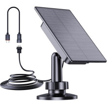 2-in-1 USB + Type-C Buitenzonnepaneellader, Geschikt voor Beveiligingscamera'S/Kleine Huisverlichtingssystemen.