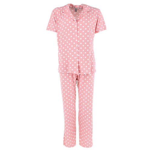 Gabriella Women's Notched Collar Polka Dot Pyjama Set 2