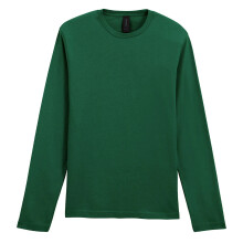 (3XL, Fan Dark Green) Gildan Unisex Adult Softstyle Plain Long-Sleeved T-Shirt