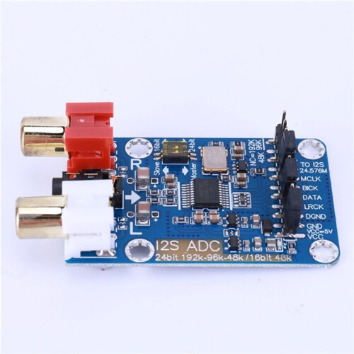 I2S ADC Audio I2S Capture Card Module 24BIT 192K 96K 48K Lossless Digital Audio Decoder Support 3.5MM/RCA Input 2