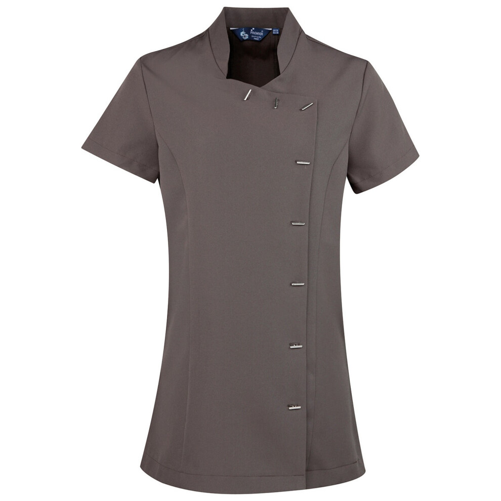 Premier Women's Dark/Grey / Orchid Short-Sleeved Tunic - 6 Uk - 100% Polyester - Image 3