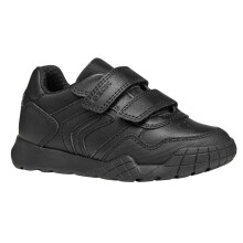 (8.5 UK Child, Black) Geox Boys Rann-E School Shoes