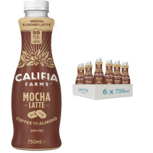 Califia Farms Mocha Cold Brew Coffee with Almond - Dairy Free, Lactose Free, Vegan (6 x 750ml)