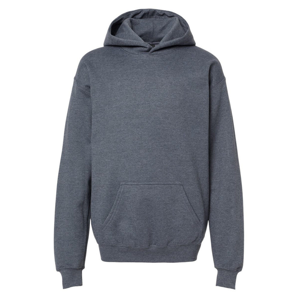 Gildan (M, Dark Heather) Childrens/Kids Soft Midweight Hoodie