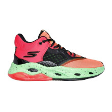 (9 UK, Orange/Green) Skechers Mens Mesh Skateboarding Skate Shoes