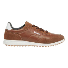 (10 UK, Tan) Bench Mens Brooke Suede Flat Trainers