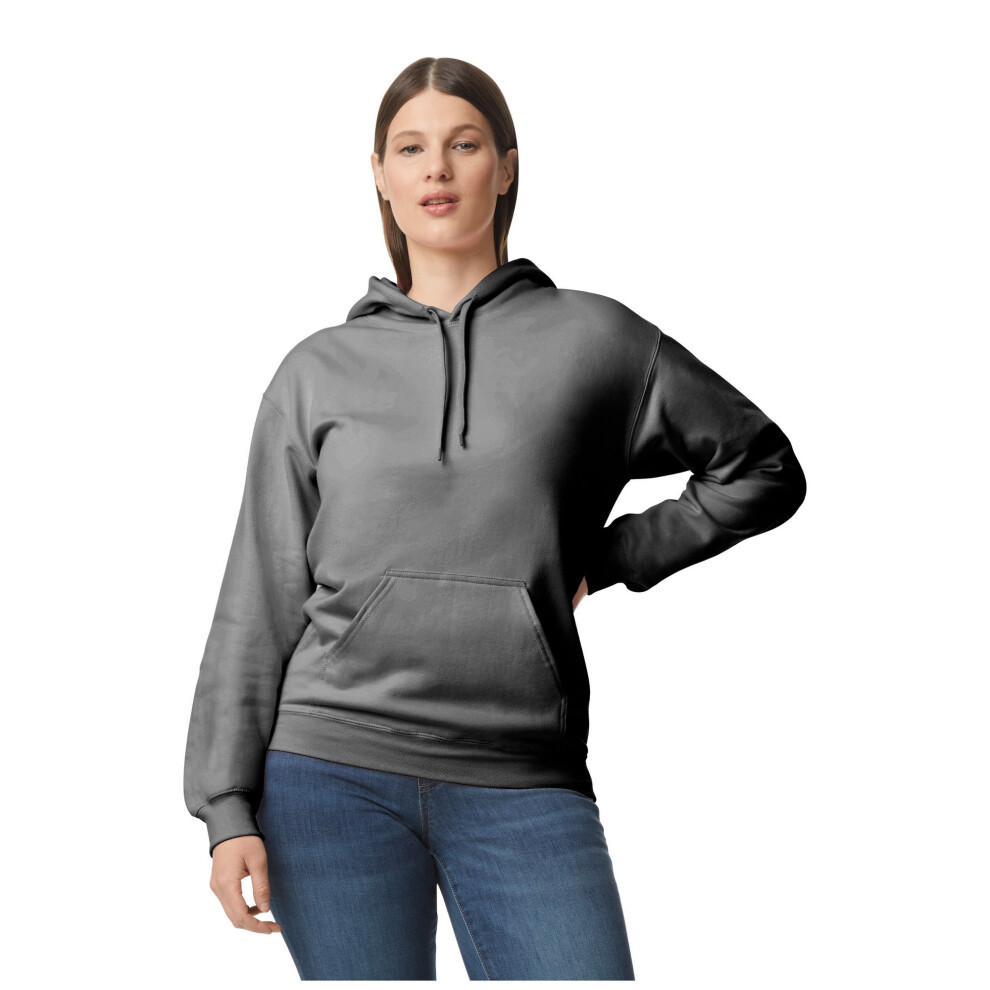 Gildan (Xxl, Charcoal) Unisex Adult Softstyle Plain Midweight Hoodie