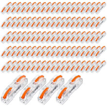 100 Stück Inline-Kabelverbinder, Schnellverbinder, Kompaktverbinder, Transparent