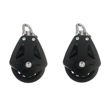 2Pcs Pulley Block 1500Lbs Stainless Steel Marine Sailboat Pulley for Rope Runner Yacht Rigging