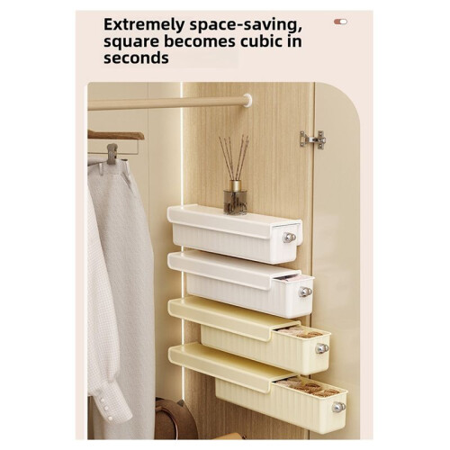 Convenient Wall-Mounted Storage Organizer for Underwear and Socks Space-Saving Wall-Mounted Drawer Organizer B