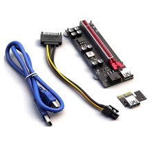 PCIE Riser Card PCI Express to X16 Extender USB 3.0 to 6 Pin Adapter for Video Card Mining