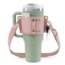 Wasserflaschen-Tragetasche, Unverzichtbare Reise-Wasserflaschen-Schultertasche mit Verstellbarem Schultergurt für Becherzubehör, C