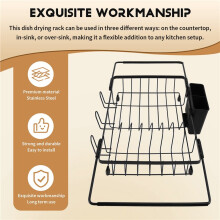 1 Égouttoir à Vaisselle Extensible en Acier Inoxydable pour Évier de Cuisine.