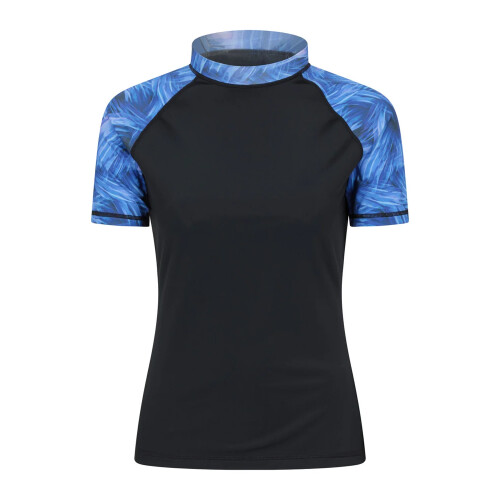 (10 UK, Teal) Mountain Warehouse Womens/Ladies Patterned Rash Guard