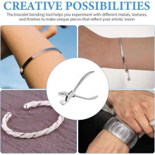 Outil de Pliage de Bracelet en Métal, Fournitures de Fabrication de Bijoux pour L'Artisanat et le Façonnage, Aide Pratique et Rapide pour Bracelets.