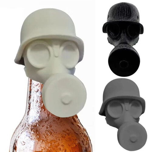 Gasmask ÖLkapsyl ÅTeranväNdbart ÖLflaskskydd ÖLflaskpropp för Spritkonservering och DammtäTning 1