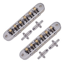 2X Pont de Selle à Rouleau électrique Argent Tune-O-Matic Pont de Guitare électrique Lp Fabriqué En Corée