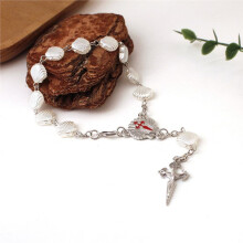 2 Pcs Rosary for Rearview Mirror, Steering Wheel Rosary Car Interior Rear View Mirror Charm Auto Decor
