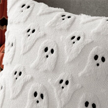 Halloween Spook Sierkussen 2 Stuks Zachte Pluche Imitatiebont Decoratieve Kussenhoezen voor Slaapbank Halloween Decoratie