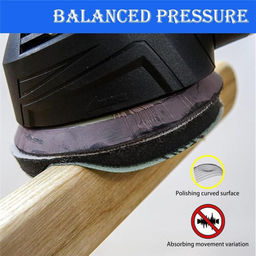 5 Pack 6 Inch Sanding Interface Pads Hook and Loop -Soft Density Sponge Cushion Buffer Backing Pads with EVA Foam