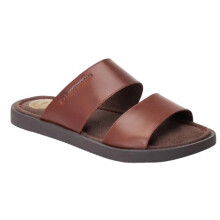 (9 UK, Burnt Brown) Base London Mens Maven Leather Sandals
