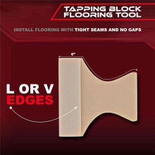 Nylon Tapping Block for Vinyl and Laminate Flooring - Dual-Sided L and V-Type Design