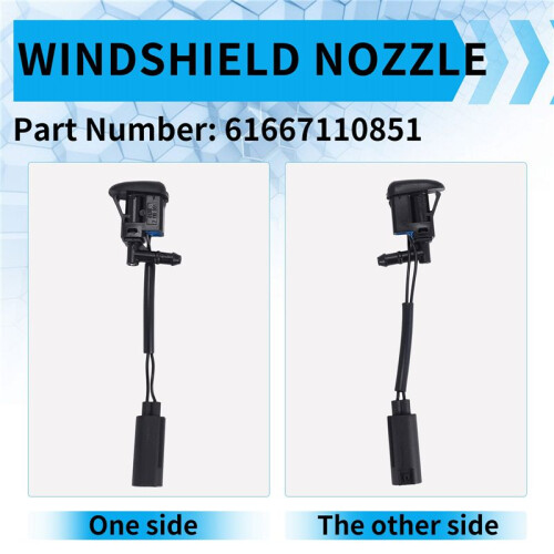 1Pair New Windshield Heated Washer Sprayer Nozzle Jet 61667110851 for - 1-Series E81 E82 E87 X3 E83 X5 E53 Z4 E85 E86 1