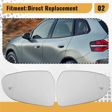 Heated Blind Spot Warning Rear Mirror Glass for X3 F25 G01 G08 2014-2024 X4 F26 G02 X5 F15 G05 X6 F16 G06 X7 G07