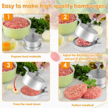 Machine à Hamburger Antiadhésive, Galettes de Bœuf Farcies, Moule à , Accessoires de Cuisine