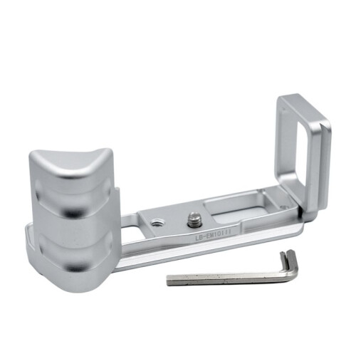 For  E-M10III Camera L Bracket Hand Grip Quick Release Plate Camera Accessories Silver 1