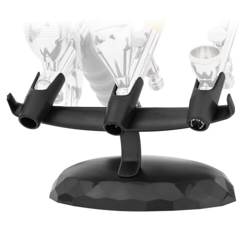 Support Robuste pour 3 Aérographes - Support Noir Durable pour Outils et Accessoires D'Aérographe. 1