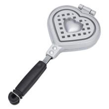 Heart Shape Nonstick Waffle Maker Pan 5.7x13.8in, Double Sided Aluminum Alloy Cake Baking Pan for Small Kitchens